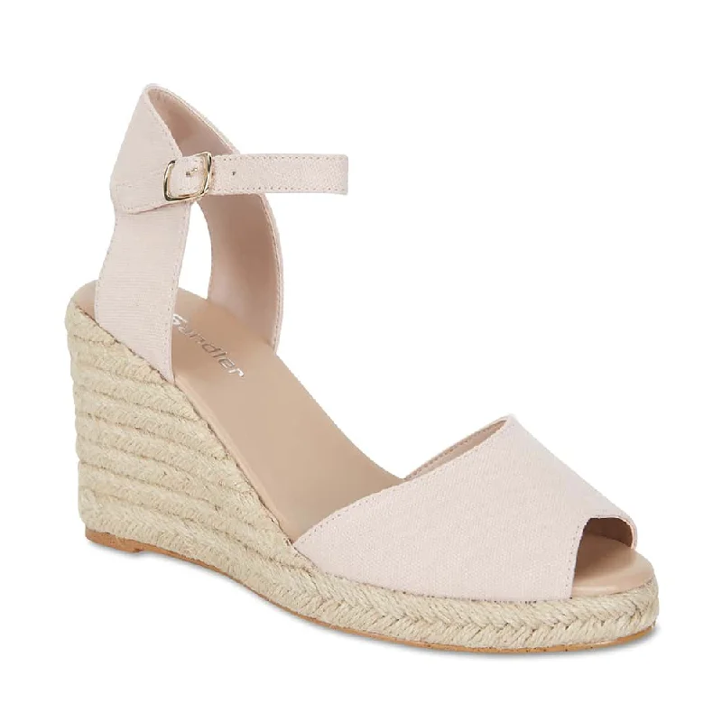 Aloha Espadrille in Blush Fabric