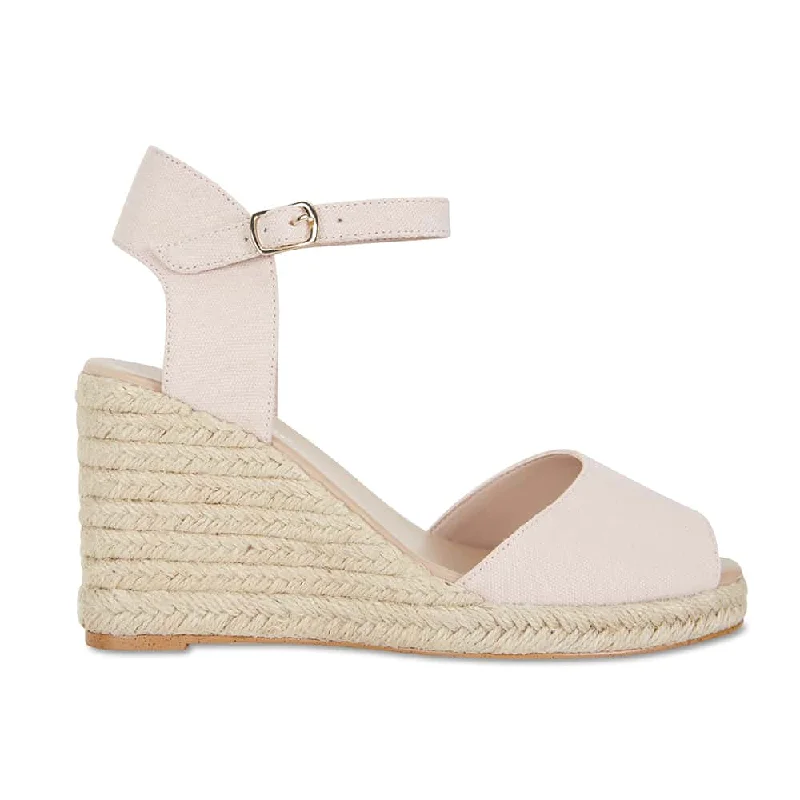 Aloha Espadrille in Blush Fabric