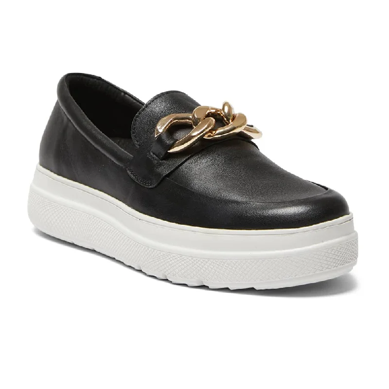 Bates Sneaker in Black Leather