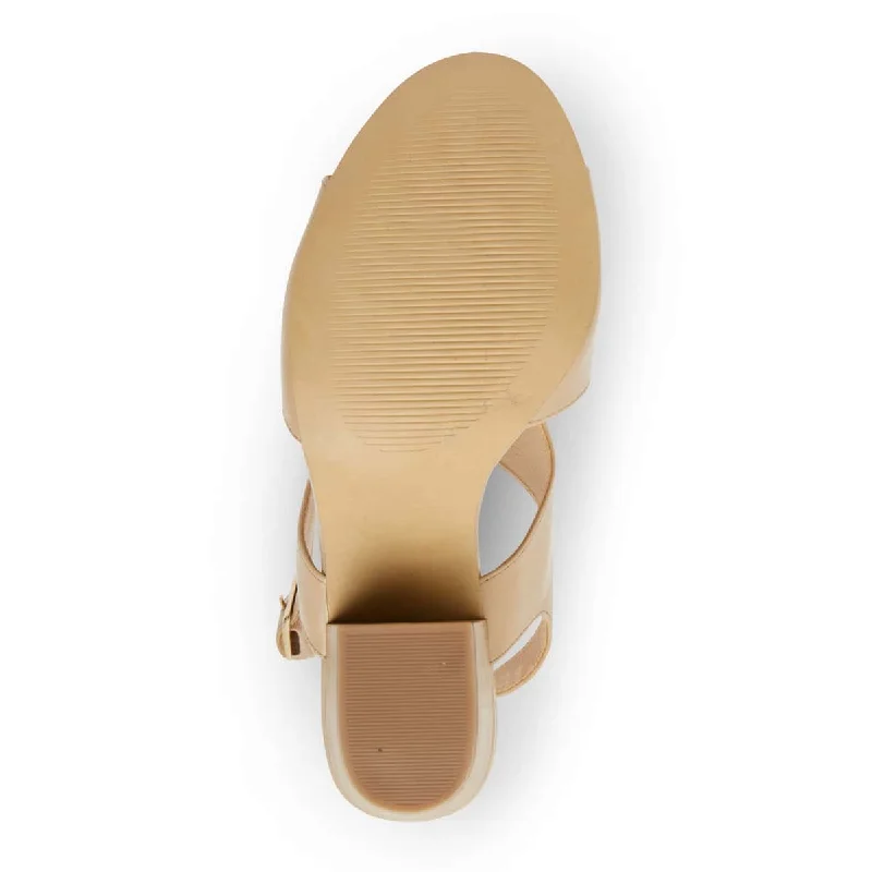 Blaze Heel in Nude Leather