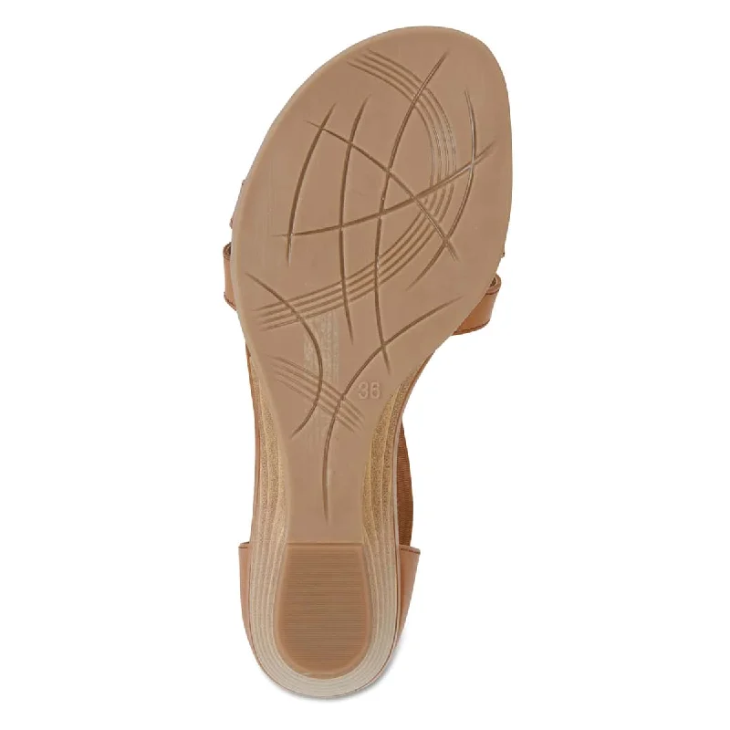 Corina Sandal in Cognac Leather