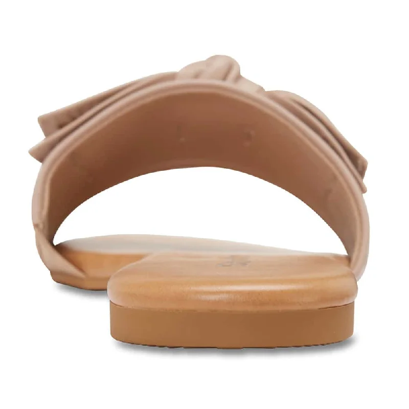 Dove Slide in Nude Leather