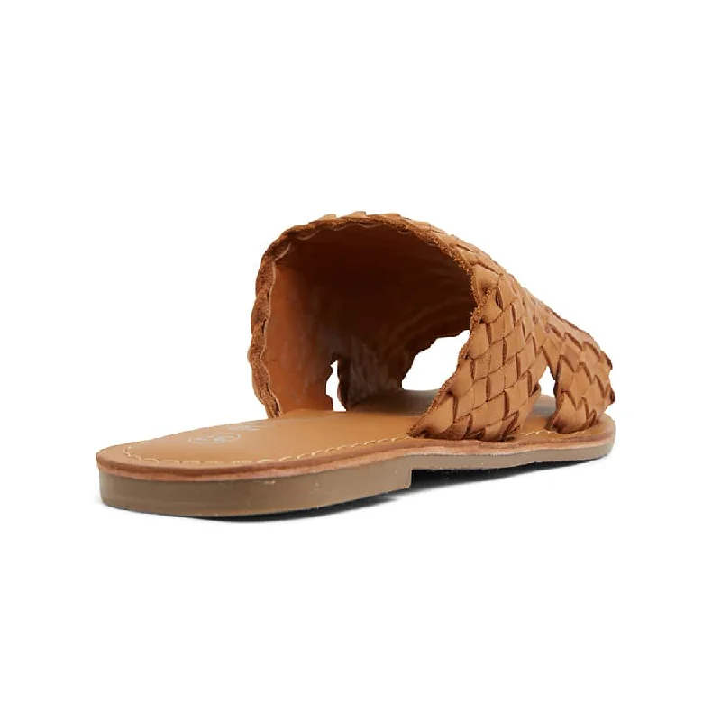 Elliot Slide in Tan Leather