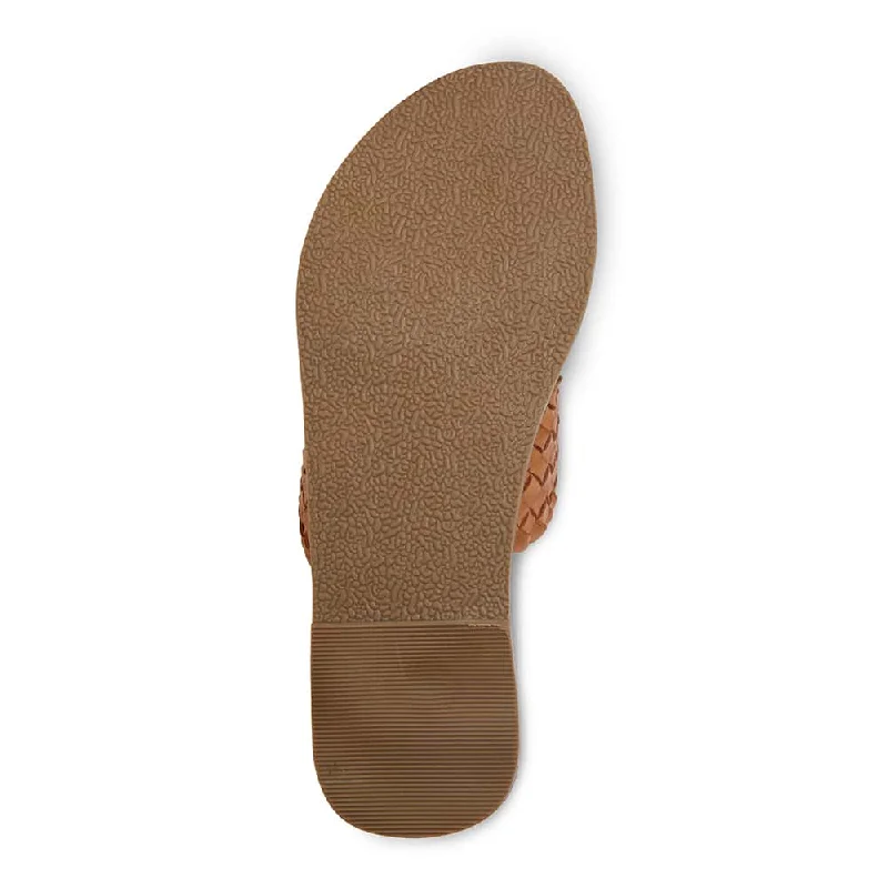 Elliot Slide in Tan Leather