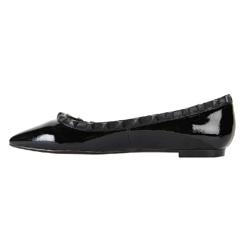 Iggy Flat in Black Patent