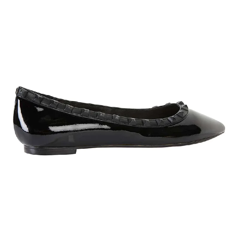 Iggy Flat in Black Patent