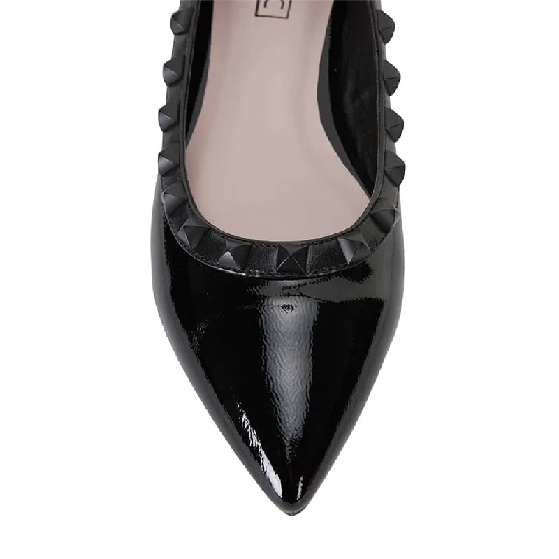 Iggy Flat in Black Patent