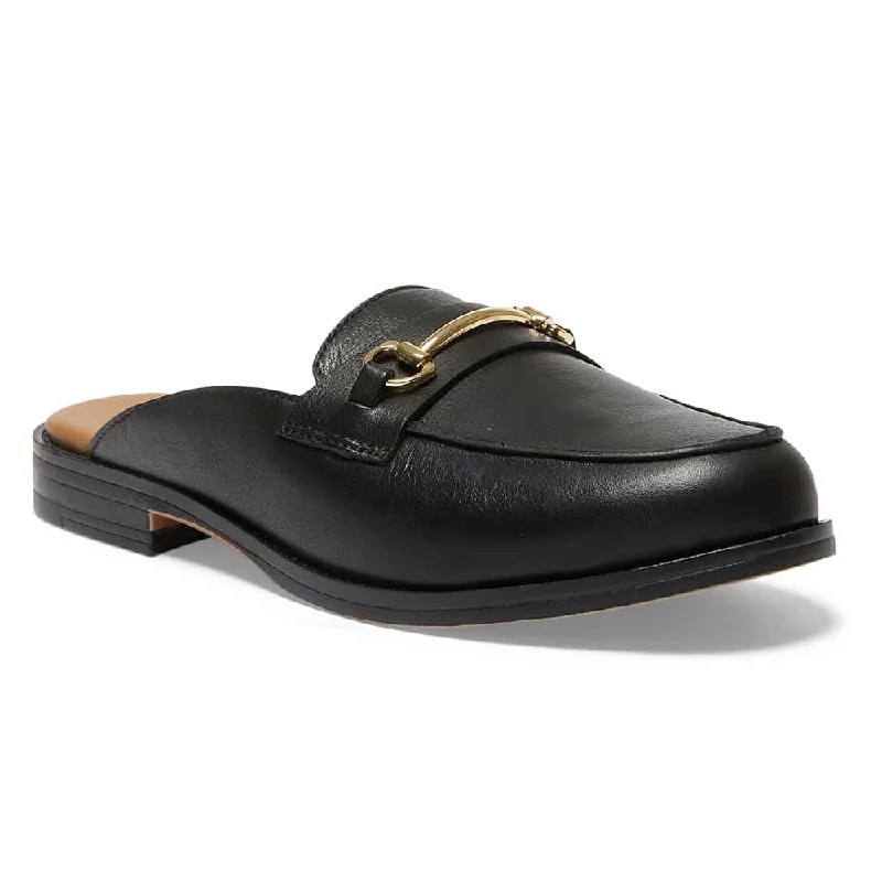 Lena Loafer in Black Leather