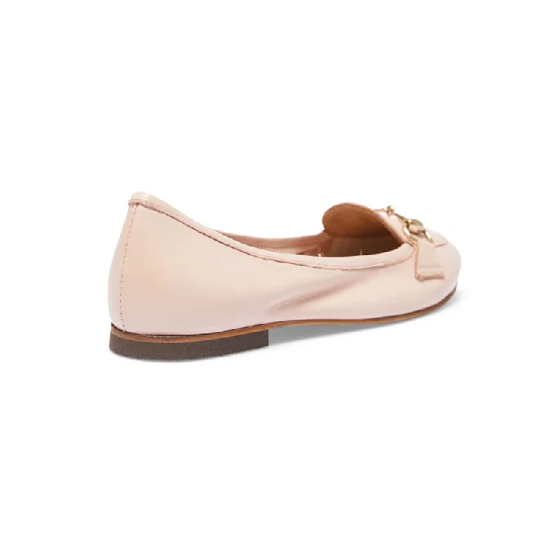 Madeline Flat in Blush Leather