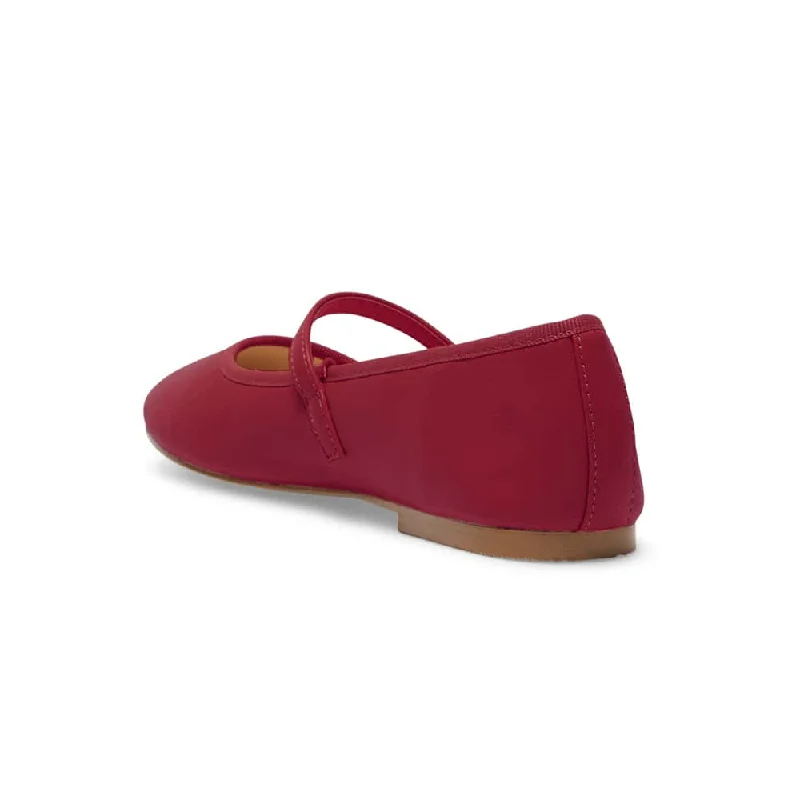 Molly Flat in Red Leather