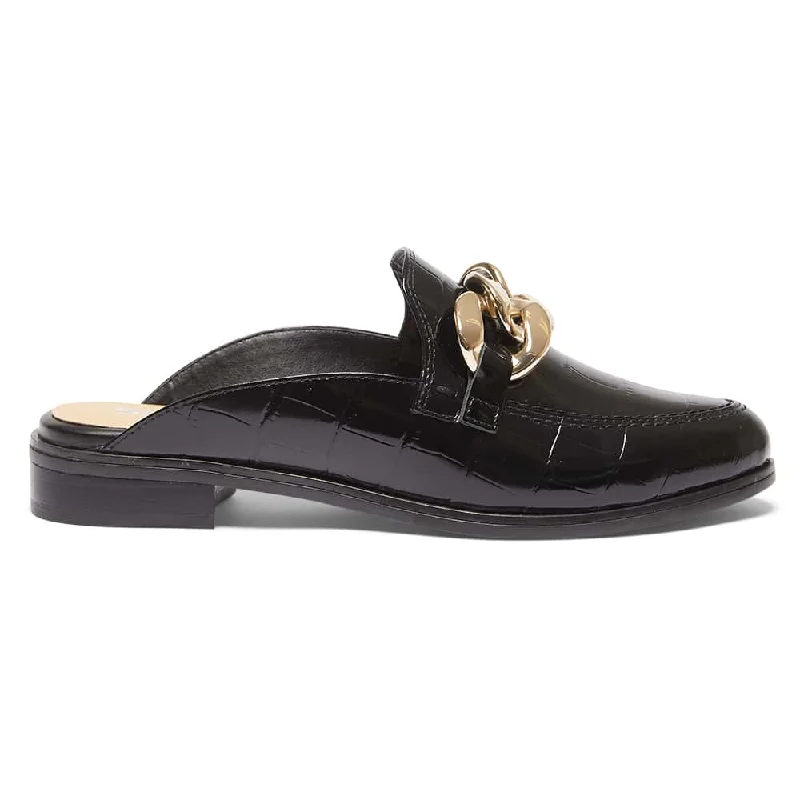 Pivot Loafer in Black Croc