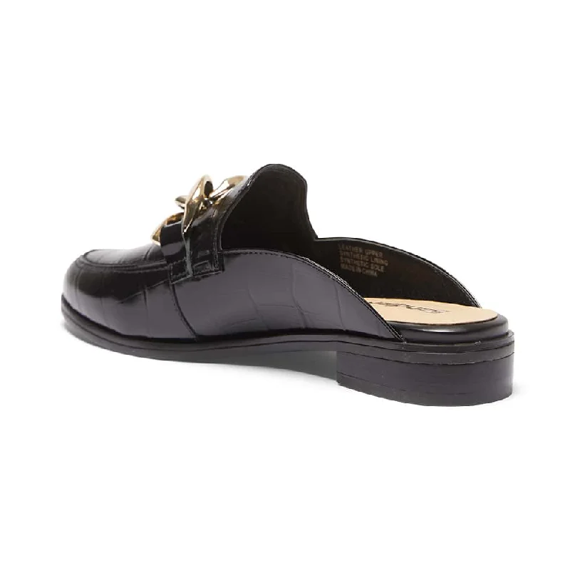 Pivot Loafer in Black Croc