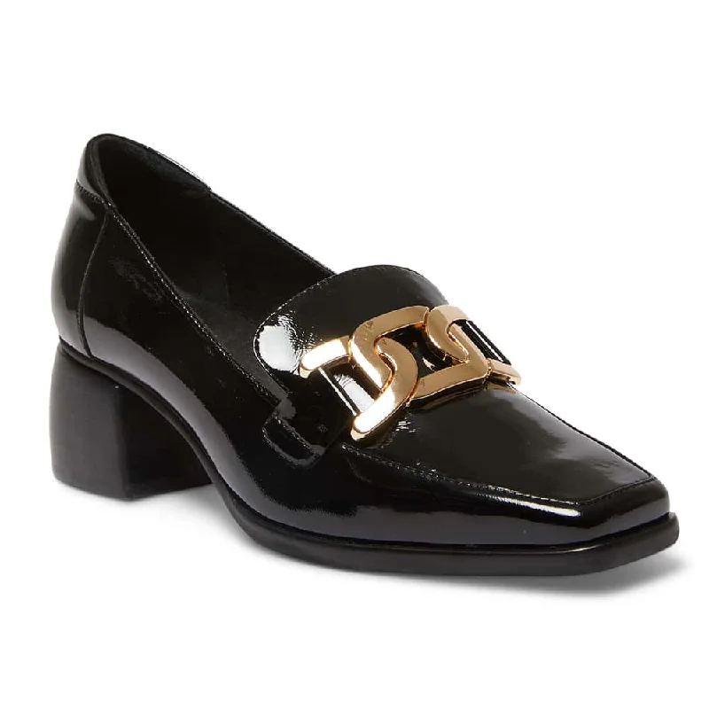 Sophia Loafer in Black Patent