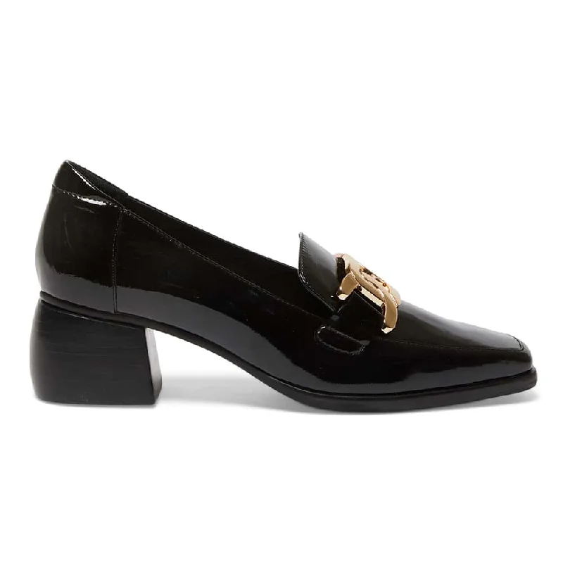 Sophia Loafer in Black Patent