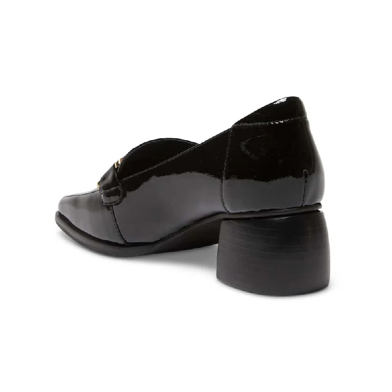 Sophia Loafer in Black Patent