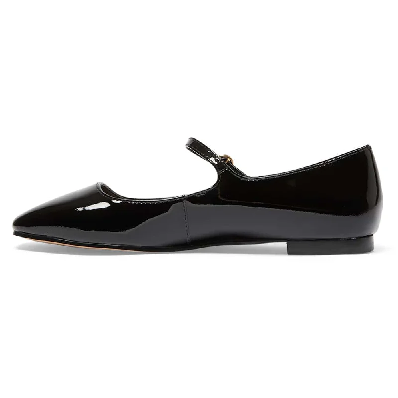 Tottie Flat in Black Patent