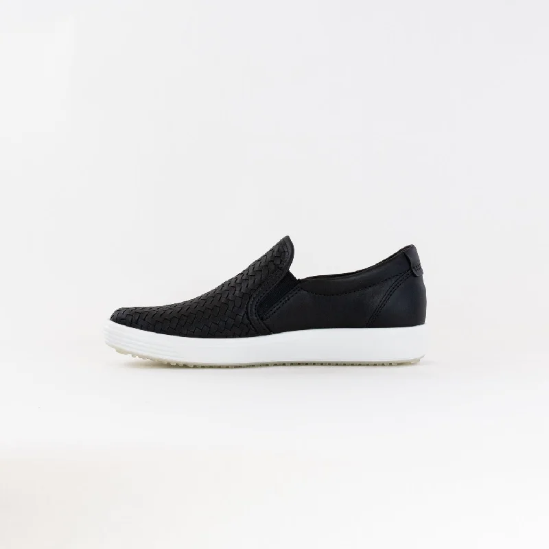 Ecco Soft 7 Woven Slip-on 2.0 (Women's) - Black