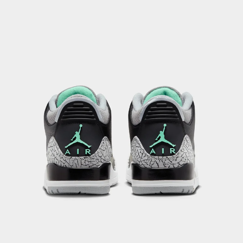 Jordan 3 Retro Black / Green Glow - Wolf Grey