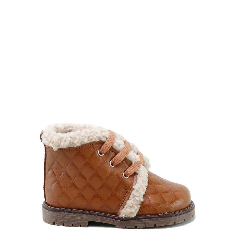 Papanatas Luggage Diamond Cut Shearling Baby Bootie