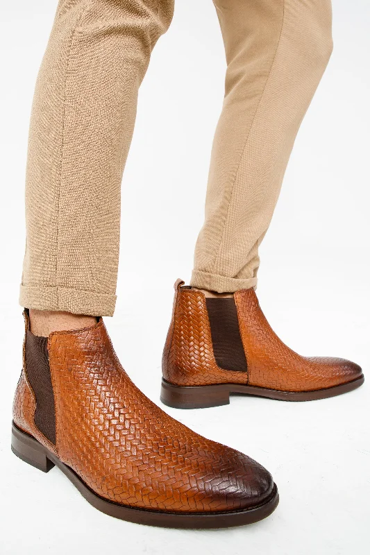 The Oslo Tan Leather Chelsea Men Boot