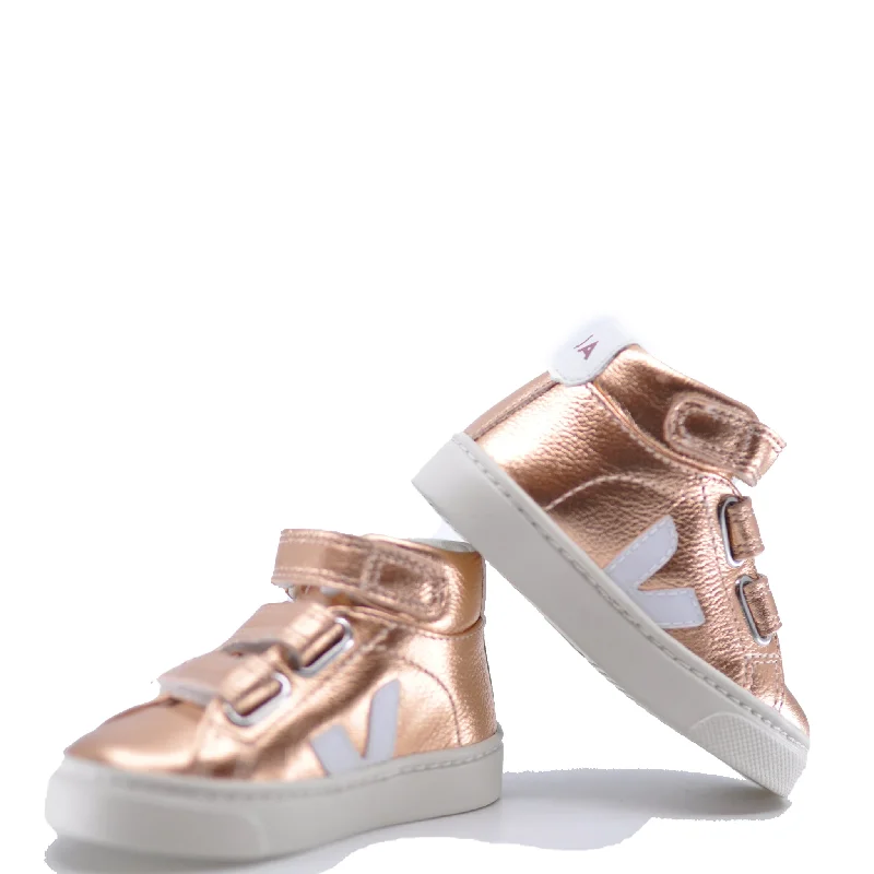 Veja Rose Metallic Hi Top Sneaker