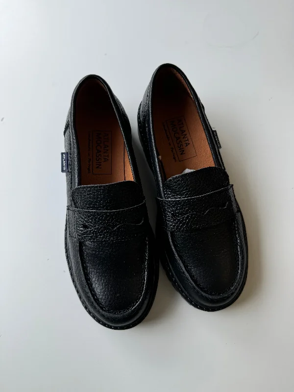 Atlanta Black Grainy College Loafer