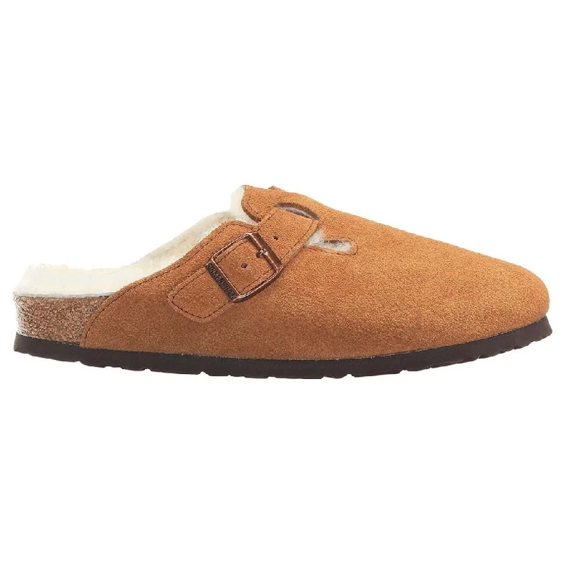 Boston Shearling Suede Leather Unisex Clogs