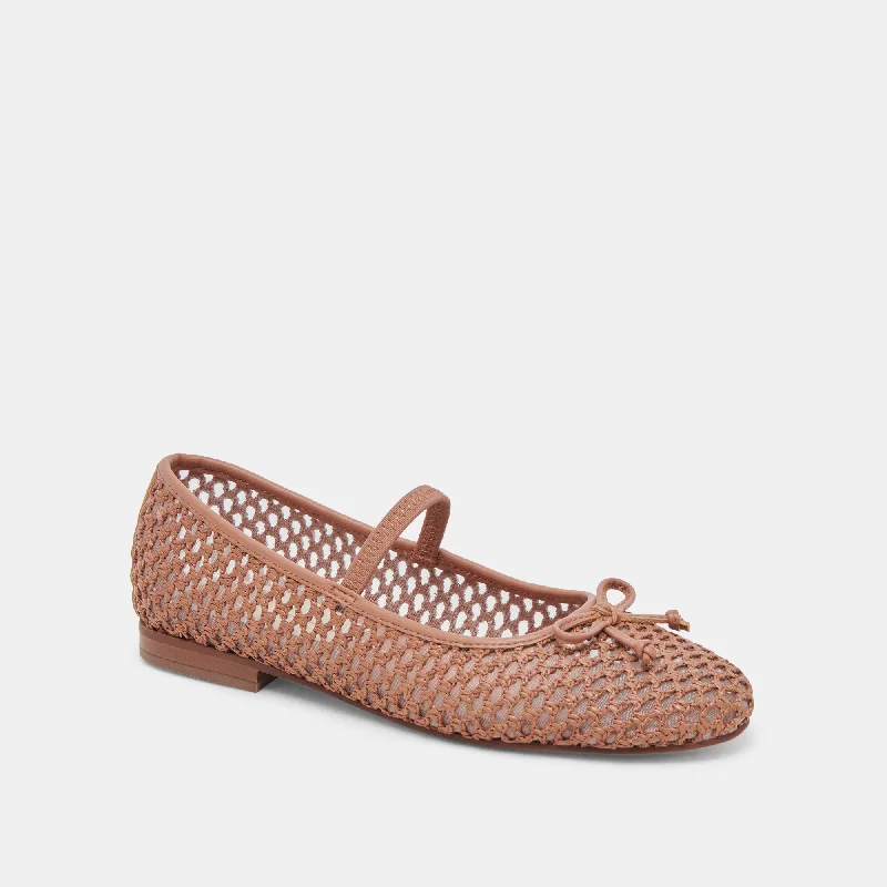 CARIN RAFFIA BALLET FLATS CIDER RAFFIA