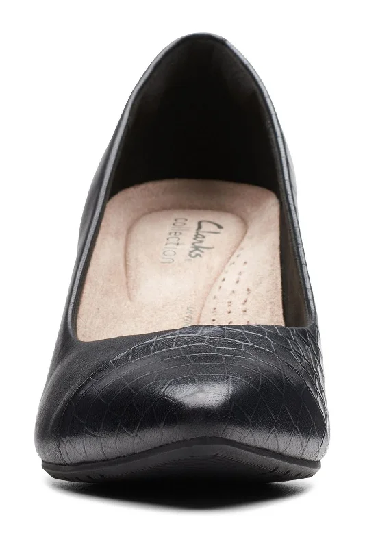 Clarks Kataleyna Rose in Black Croc