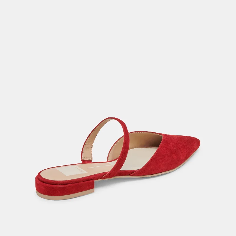 KANIKA FLATS CRIMSON SUEDE