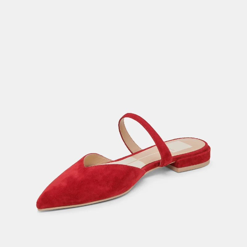 KANIKA FLATS CRIMSON SUEDE