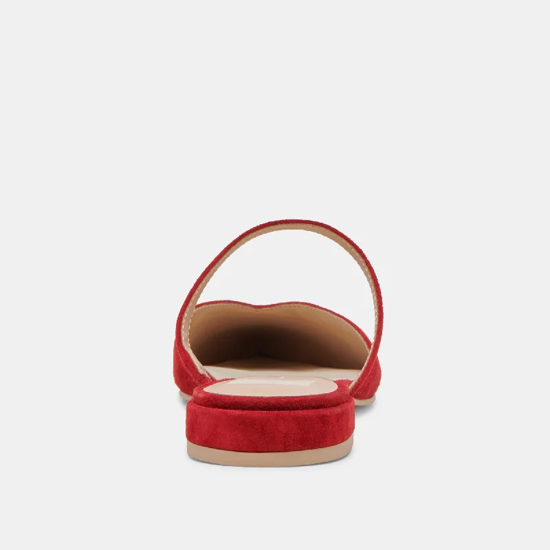 KANIKA FLATS CRIMSON SUEDE