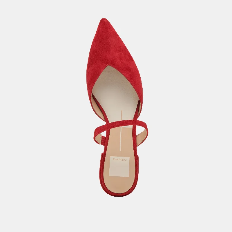 KANIKA FLATS CRIMSON SUEDE