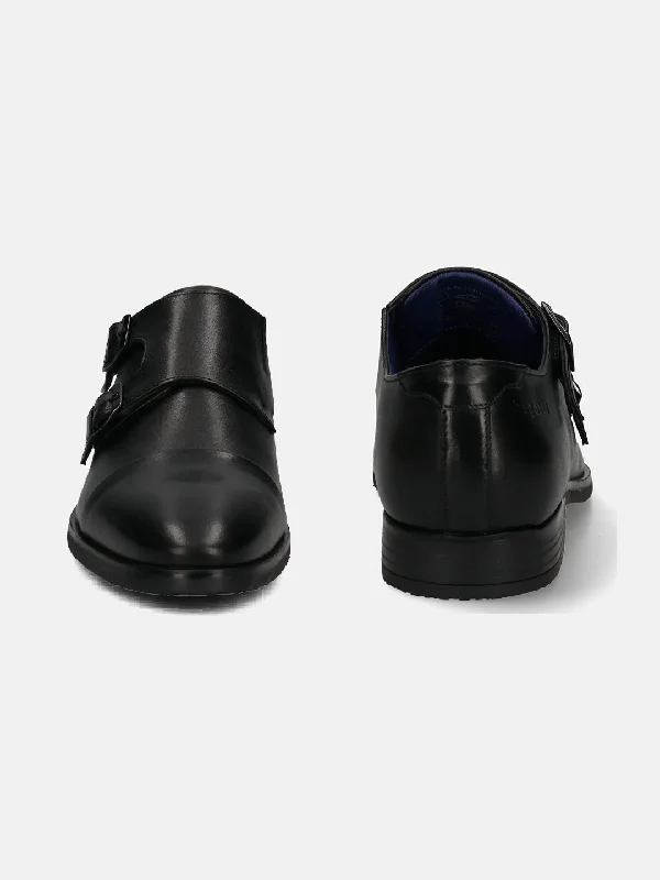 bugatti Black Monk Shoes