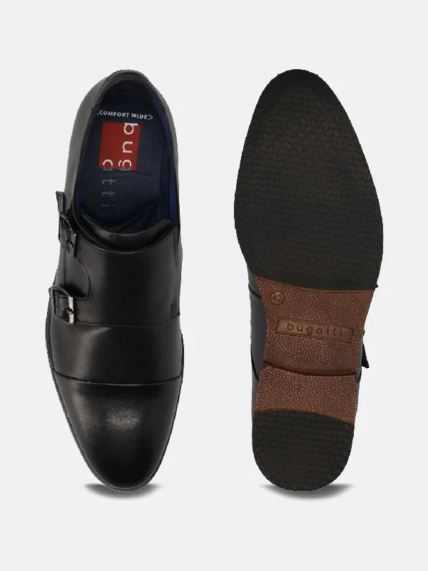 bugatti Black Monk Shoes