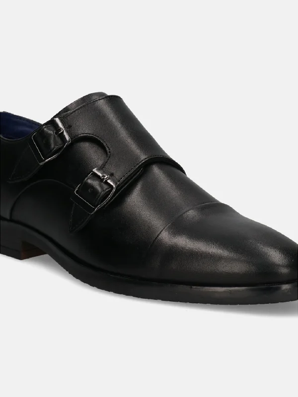 bugatti Black Monk Shoes