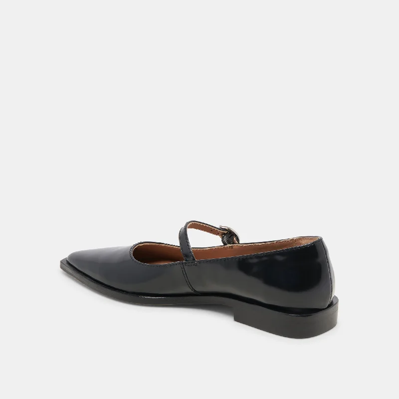 LARGO FLATS MIDNIGHT PATENT LEATHER