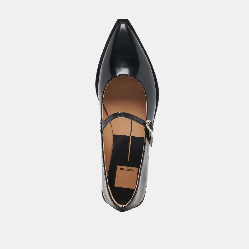 LARGO FLATS MIDNIGHT PATENT LEATHER