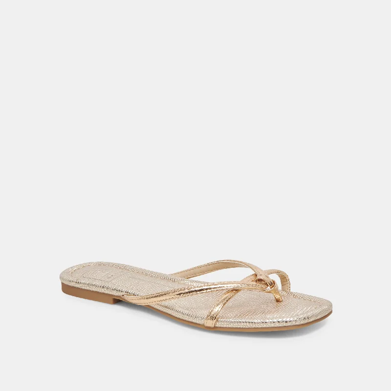 LUCCA SANDALS GOLD DISTRESSED STELLA