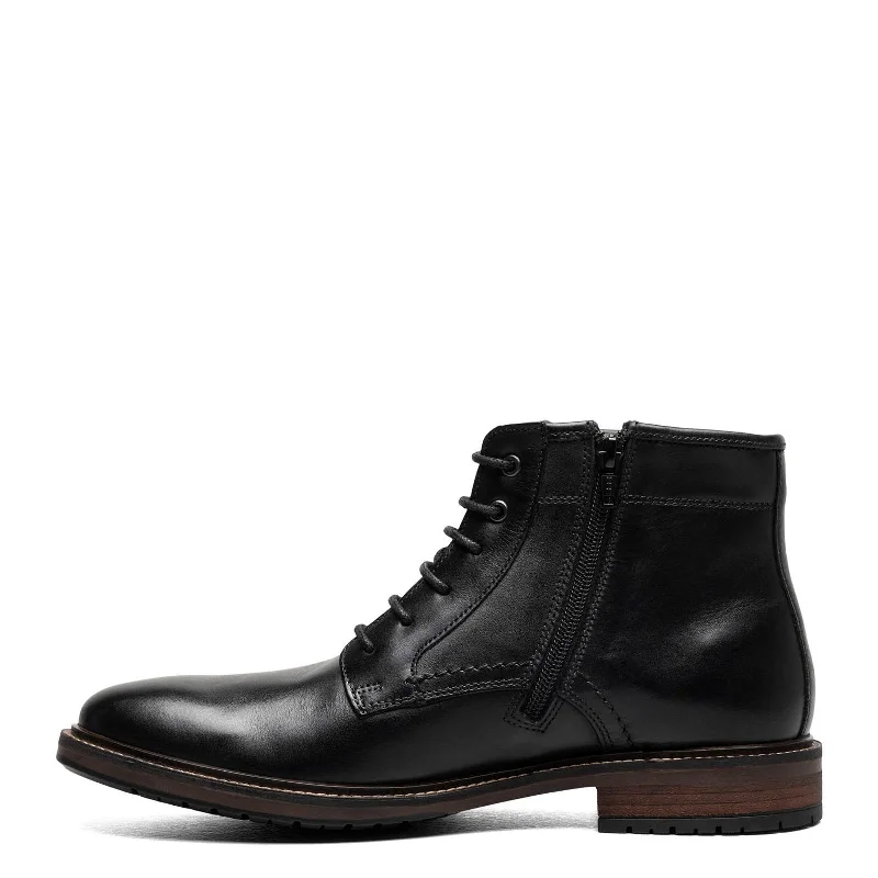 Mens Florsheim, Forge Plain Toe Lace Boot Black Boots