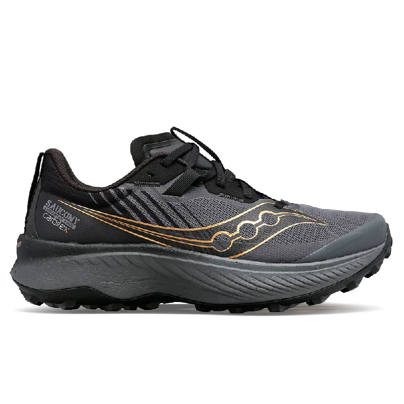 Men's Saucony Endorphin Edge, Black/Goldstruck, 13 D Medium