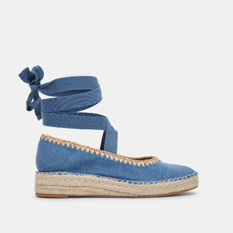 MORGAN FLATS BLUE DENIM