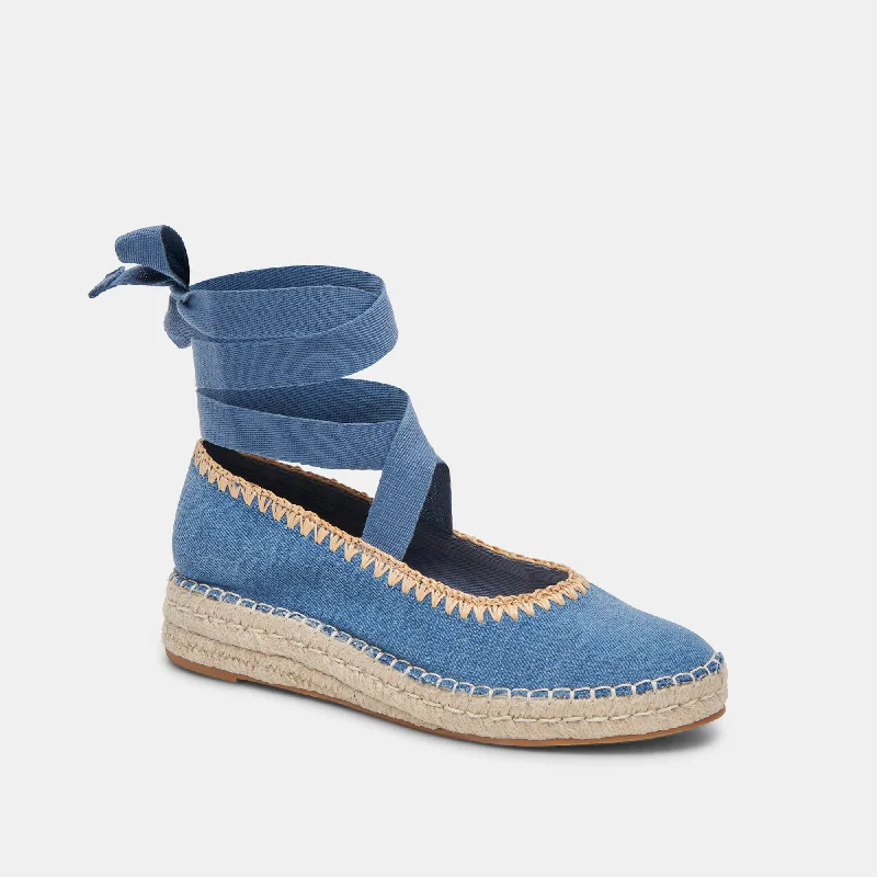 MORGAN FLATS BLUE DENIM