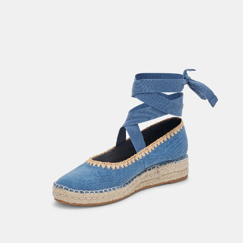 MORGAN FLATS BLUE DENIM