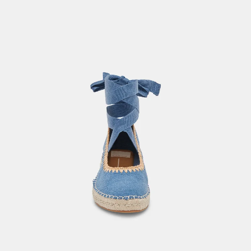 MORGAN FLATS BLUE DENIM