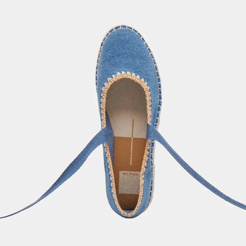 MORGAN FLATS BLUE DENIM