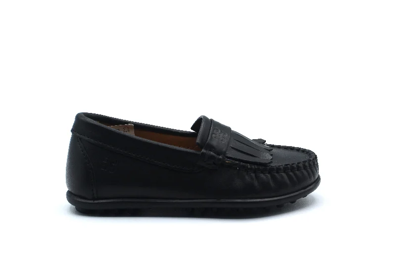 Porte Black Fringe Loafer