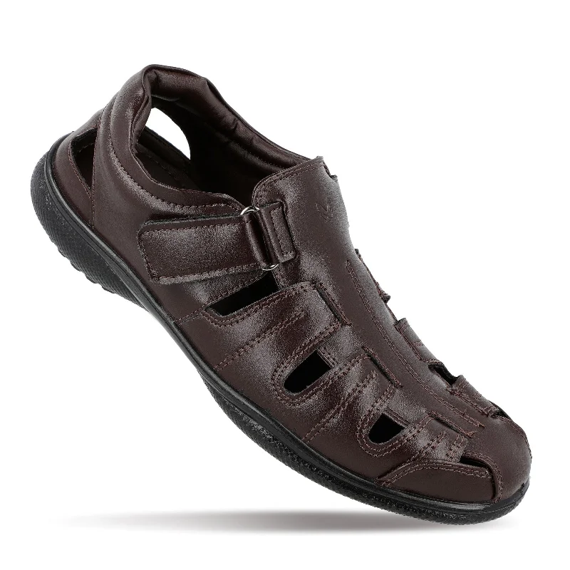 Walkaroo Roman Sandals Mens  - WF6257 Brown