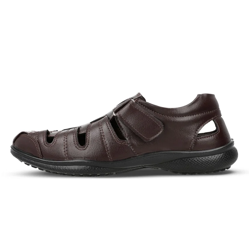 Walkaroo Roman Sandals Mens  - WF6257 Brown