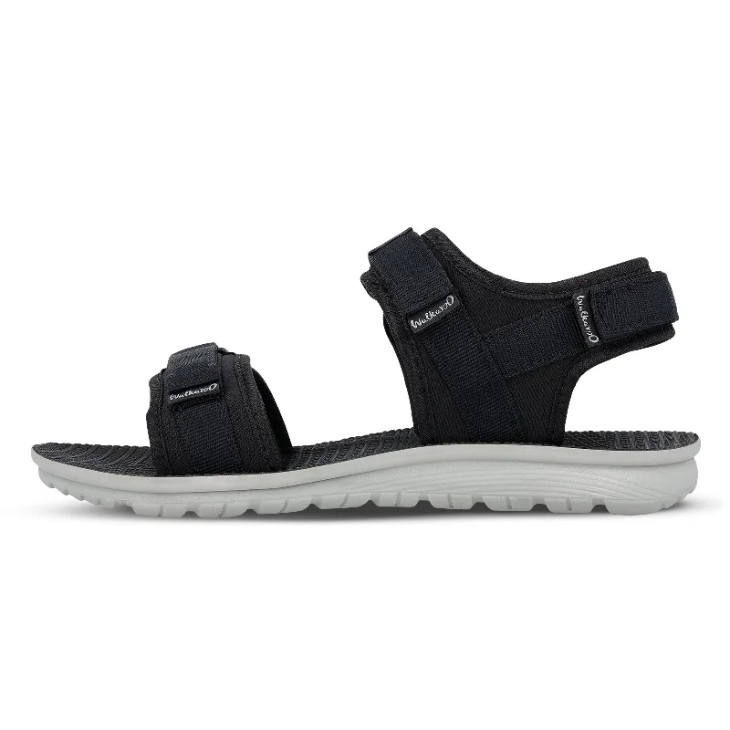 Walkaroo Men Strappy Floater Sandals  - WG5715 Black